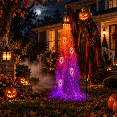 Crowned Harvest Warden Glowing Spirit Solar Garden Light