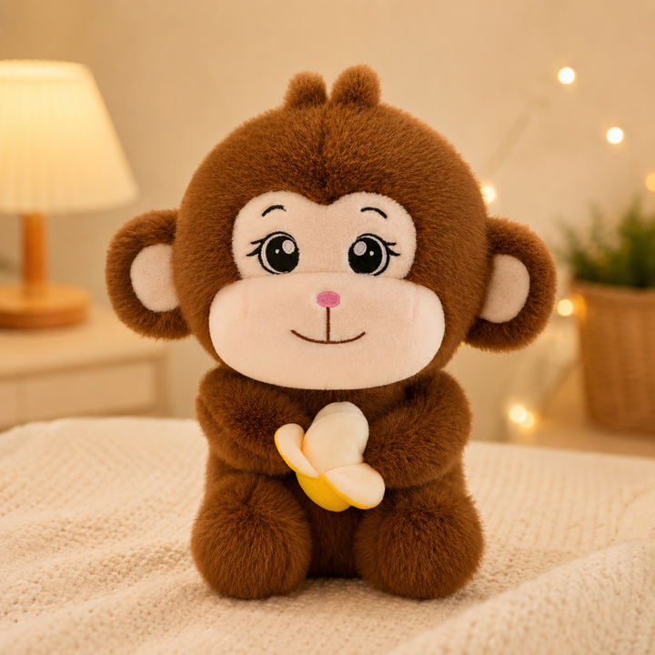 Kawaii Banana Monkey Plush Cartoon Stuffed Room Decor Gift