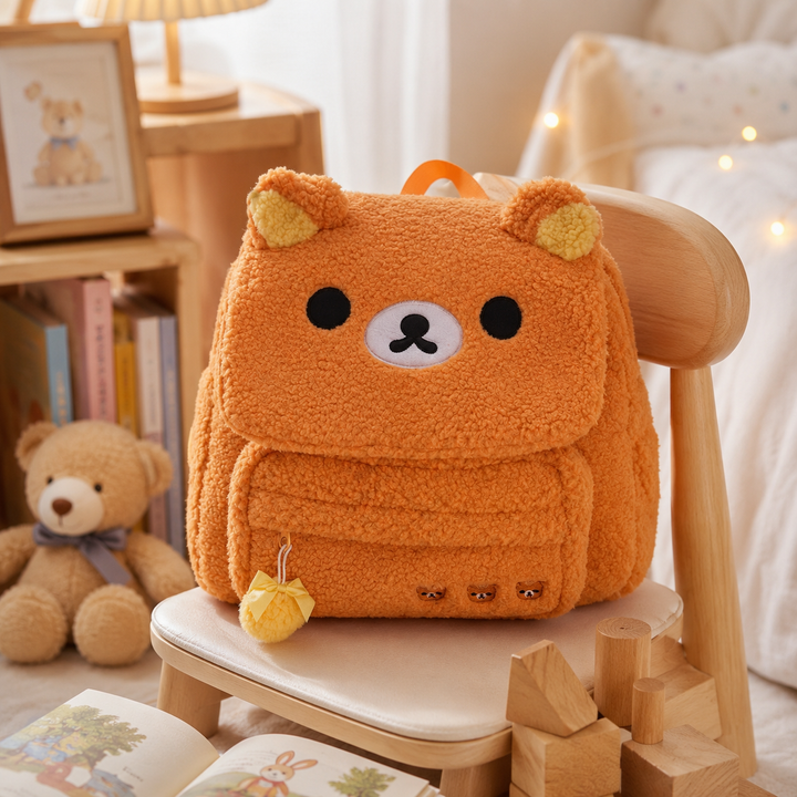 Rilakkuma Girls Large Capacity Plush School Backpack