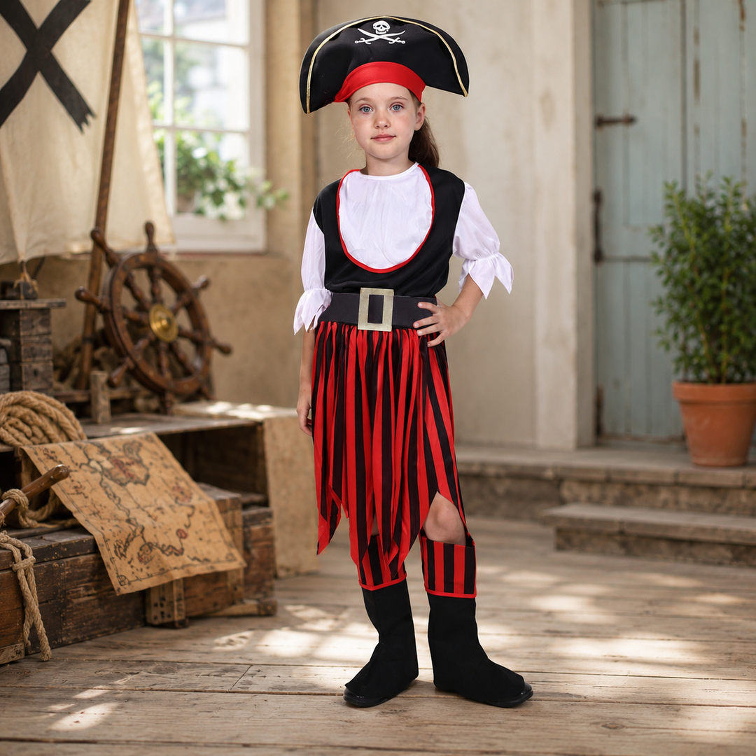 Kids Pirate Captain Costume with Hat Halloween Costume