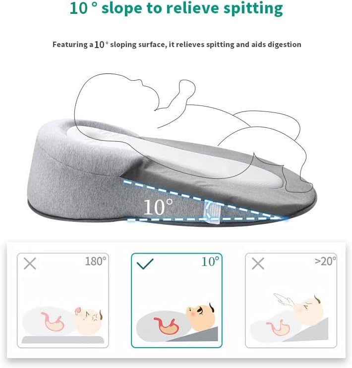 Baby Bassinet Wedge Lounger Anti-Reflux Infant Bed