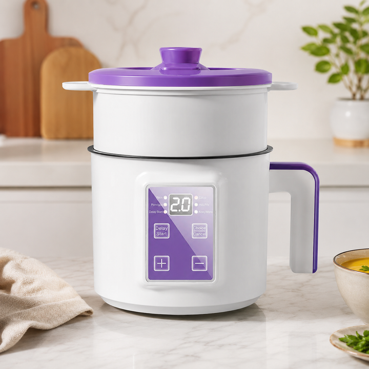 1.7L Electric Rice Cooker Multi-Function Non-Stick Pot Steamer Single Double Layer