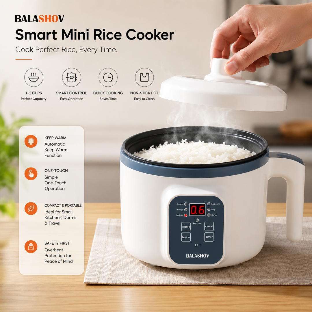 1.7L Electric Rice Cooker Multi-Function Non-Stick Pot Steamer Single Double Layer