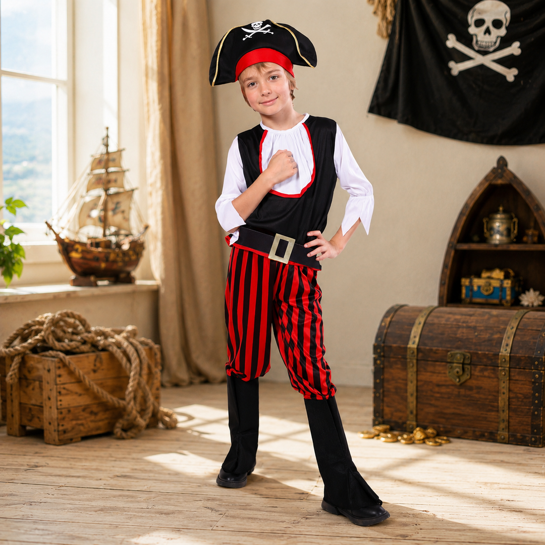 Kids Pirate Captain Costume with Hat Halloween Costume