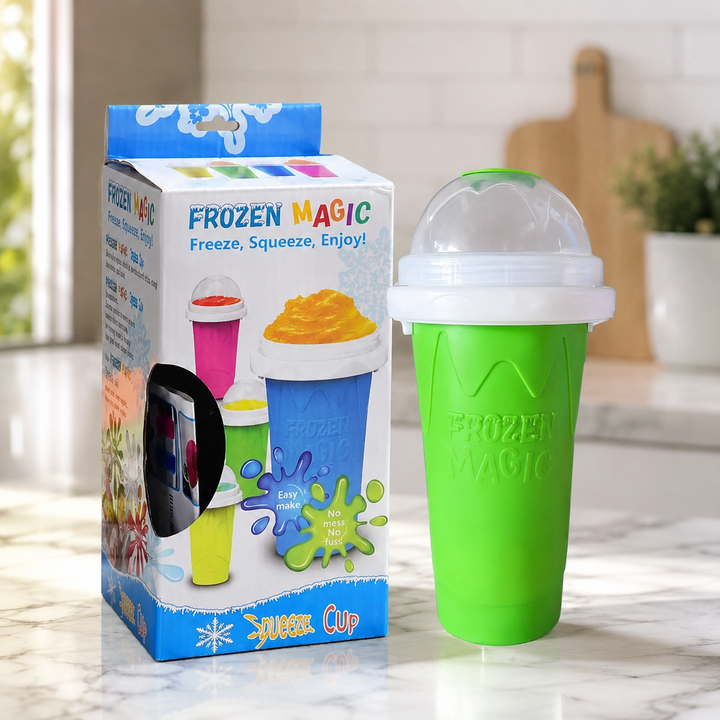 Slushy Maker Cup Portable Squeeze Bottle Quick Frozen Ice Cream Kids Gift