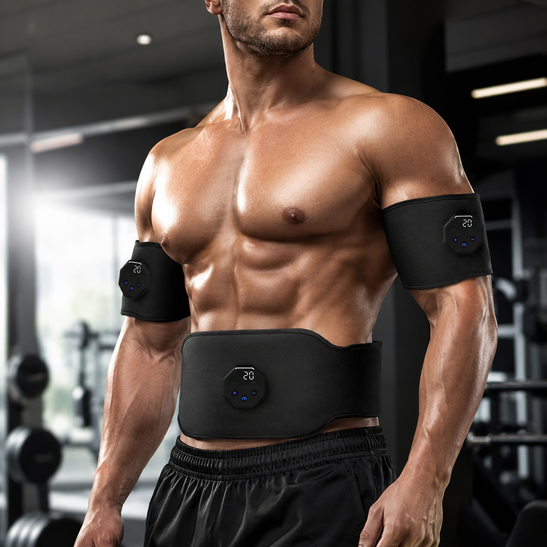 EMS Ab Trainer Muscle Stimulator TENS Portable Abs Massager for Men Women