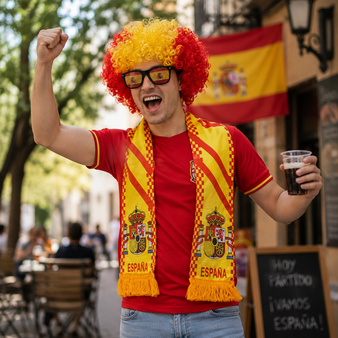 Country Flag Headband Afro Wig Hat Sports Fan Kit Sunglasses Scarf World Cup Independence Day
