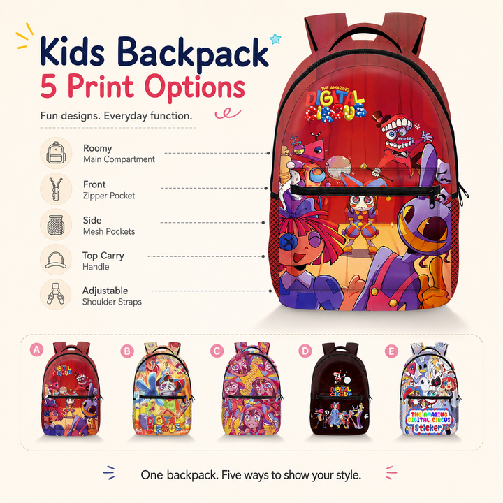 The Amazing Digital Circus Backpack for Kids
