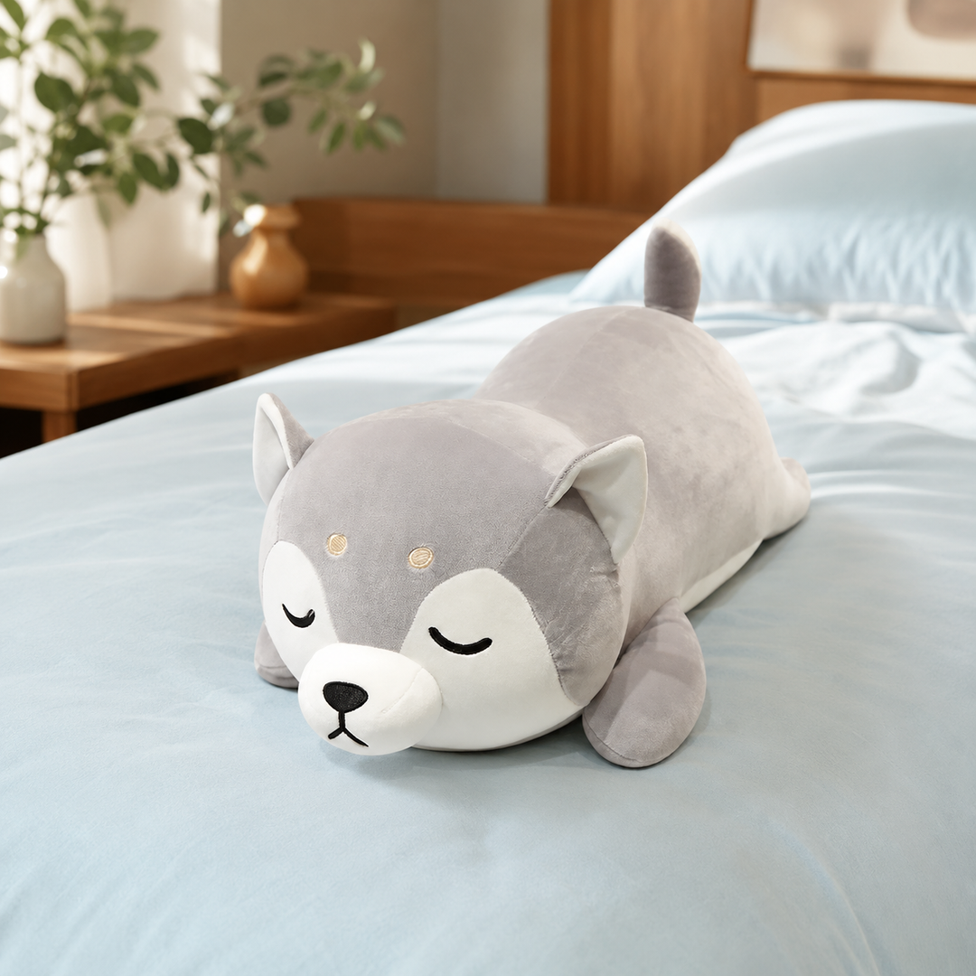 Husky Shiba Corgi Dog Plush Soft Stuffed Christmas Kids Gift
