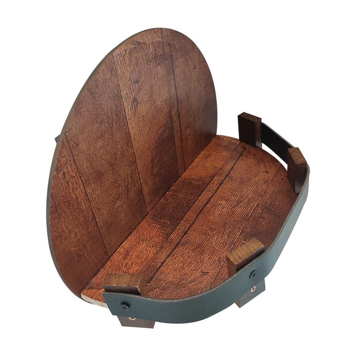 Bourbon Whiskey Barrel Wall Shelf