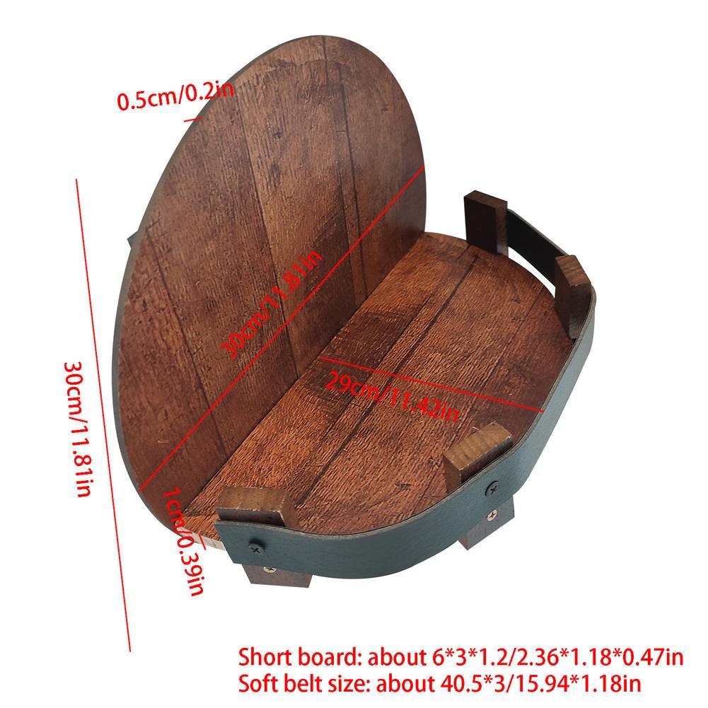 Bourbon Whiskey Barrel Wall Shelf