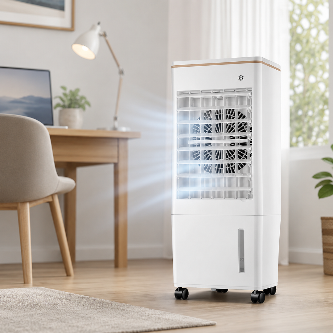 Portable Evaporative Air Cooler 8L Water Tank Mobile Cooling Fan Home Office