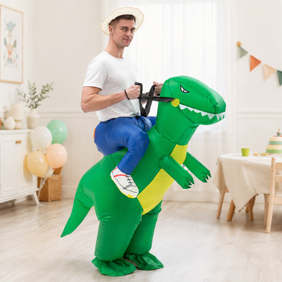 T-Rex Ride-On Inflatable Dinosaur Costume for Halloween