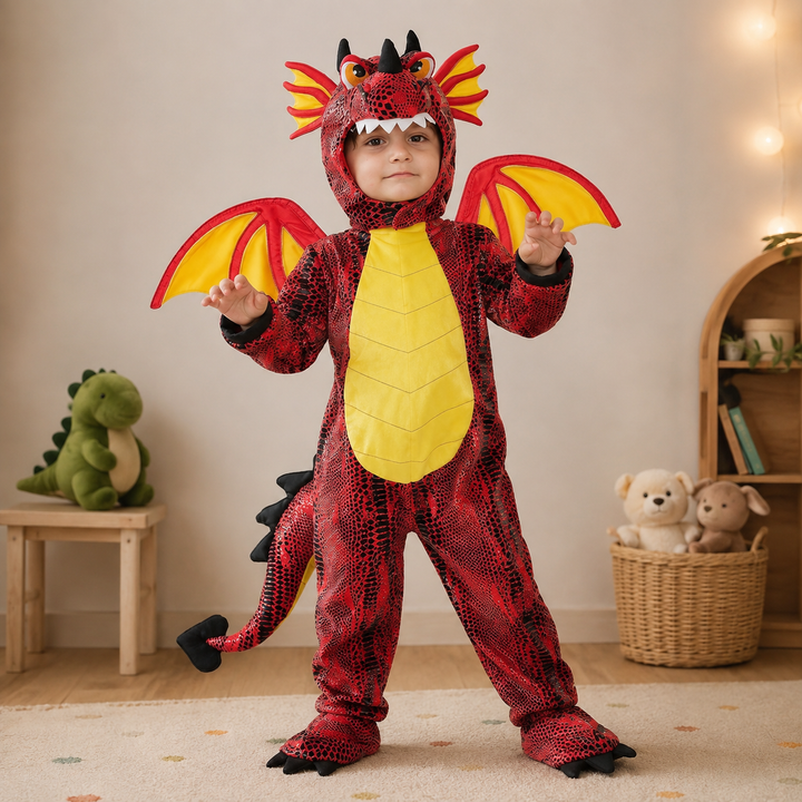 Kids Dragon Costume with Wings and Tail Halloween Costume