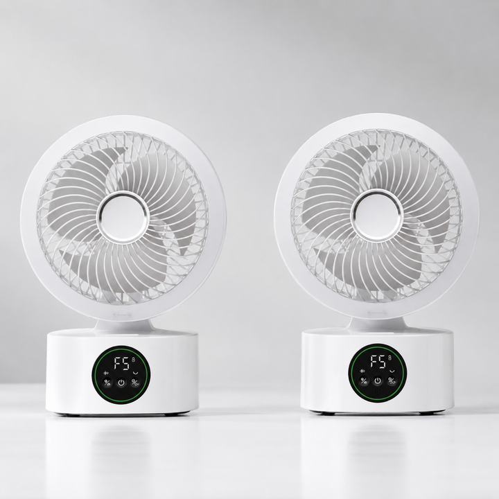 Wall-Hanging Fan Remote Voice USB Rechargeable Folding Nightlight Cooler