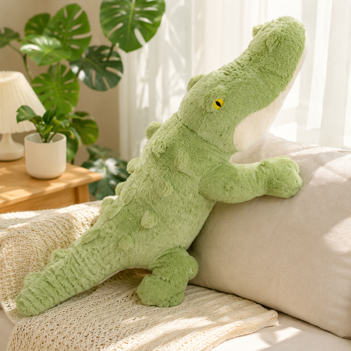 Soft Crocodile Plush Fluffy Green Alligator Kids Gift
