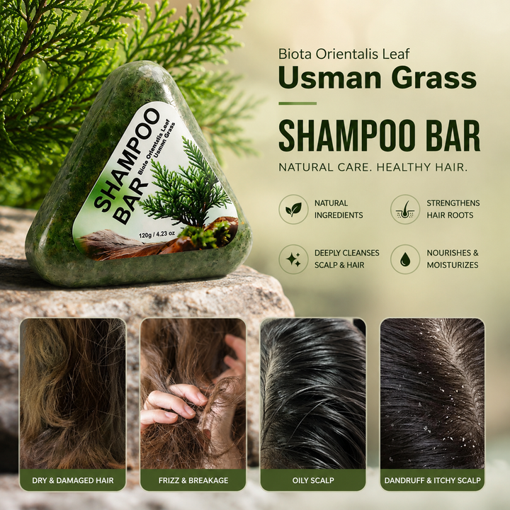 Shampoo Bar for Hair Growth Anti-Hair-Loss Oil Control Organic Natural Soap