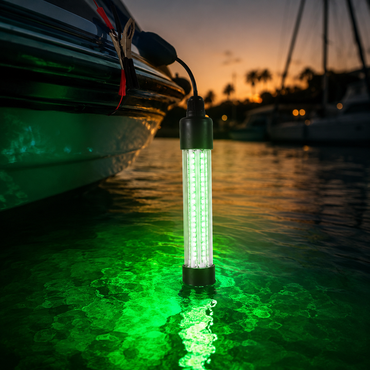 Underwater Fishing Light 12V 120 Green LED Submersible Lamp 50000LM Night Fishing