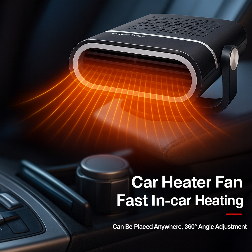Portable Car Heater 4-in-1 Fan 12V Heating Cooling Defrosting
