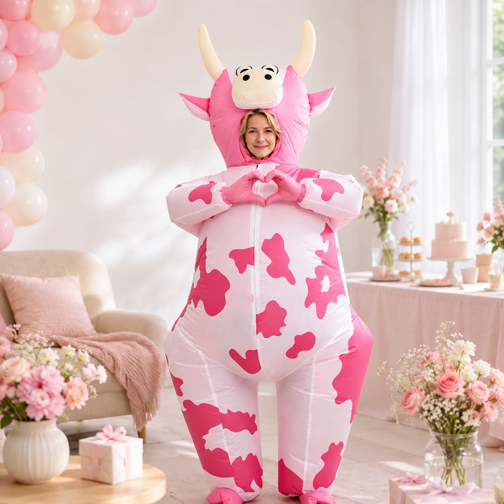 Inflatable Cow Ride-On Costume for Adult Halloween