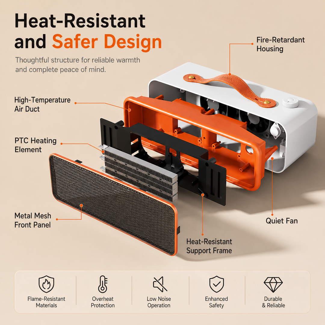 Small Desktop Heater Indoor Instant Heating Foot Hand Warmer Student Office