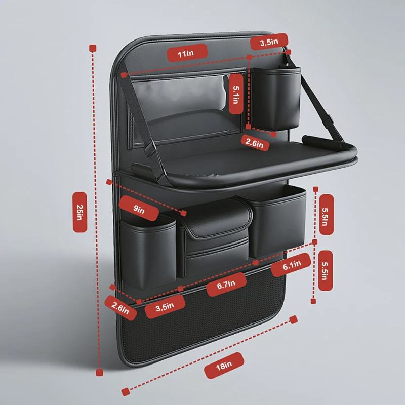 Car Back Seat Organizer Tablet Holder Storage Solution