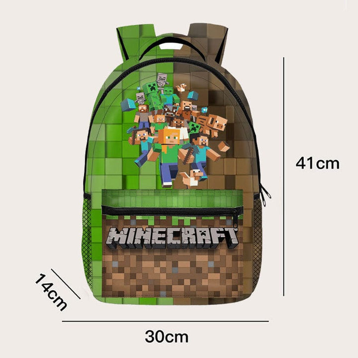 Minecraft Backpack School Bag Pixel Design Gaming Backpack