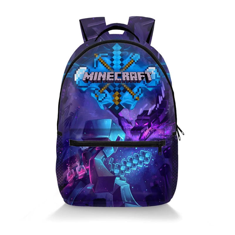 Minecraft Backpack School Bag Pixel Design Gaming Backpack