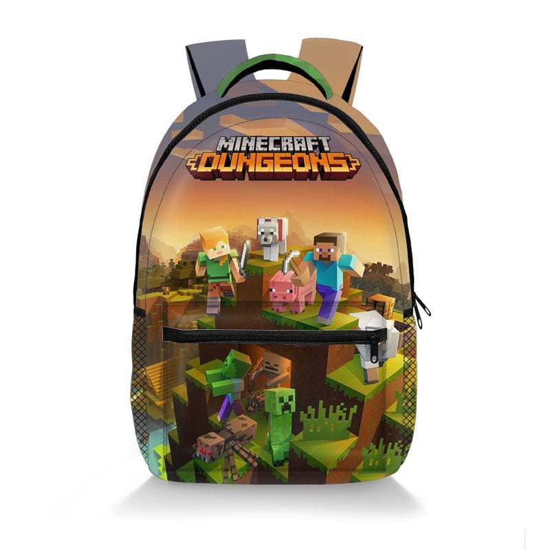 Minecraft Backpack School Bag Pixel Design Gaming Backpack
