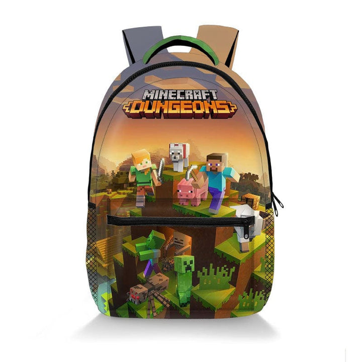 Minecraft Backpack School Bag Pixel Design Gaming Backpack