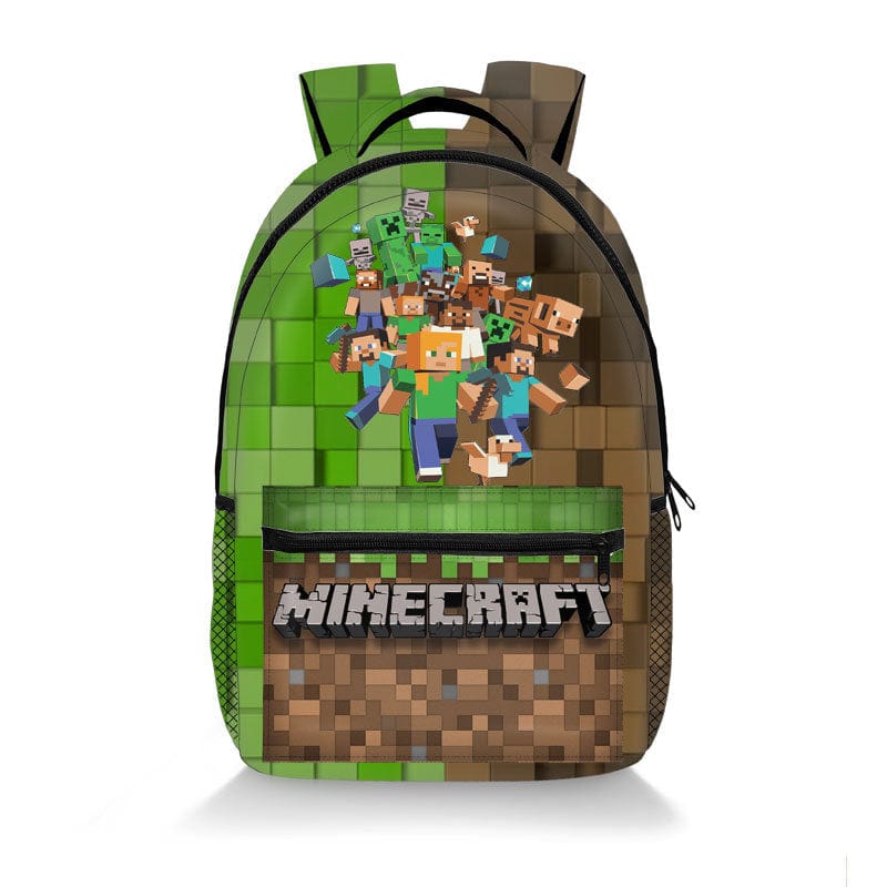Minecraft Backpack School Bag Pixel Design Gaming Backpack