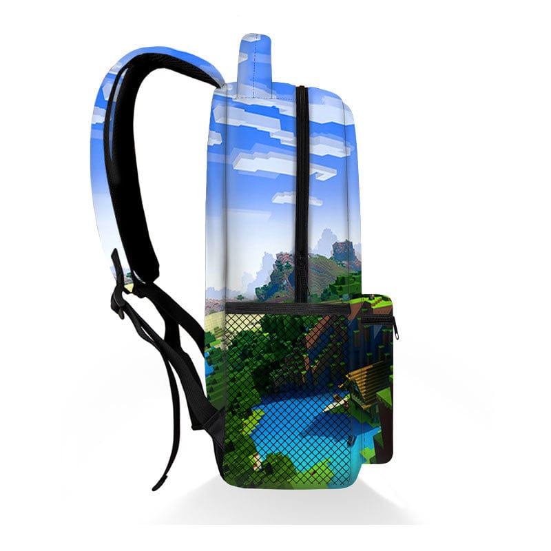 Minecraft Backpack School Bag Pixel Design Gaming Backpack