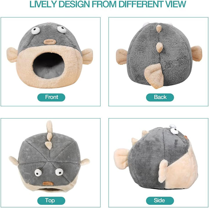 Cat Bed Cave with Removable Pillow for Indoor Cats