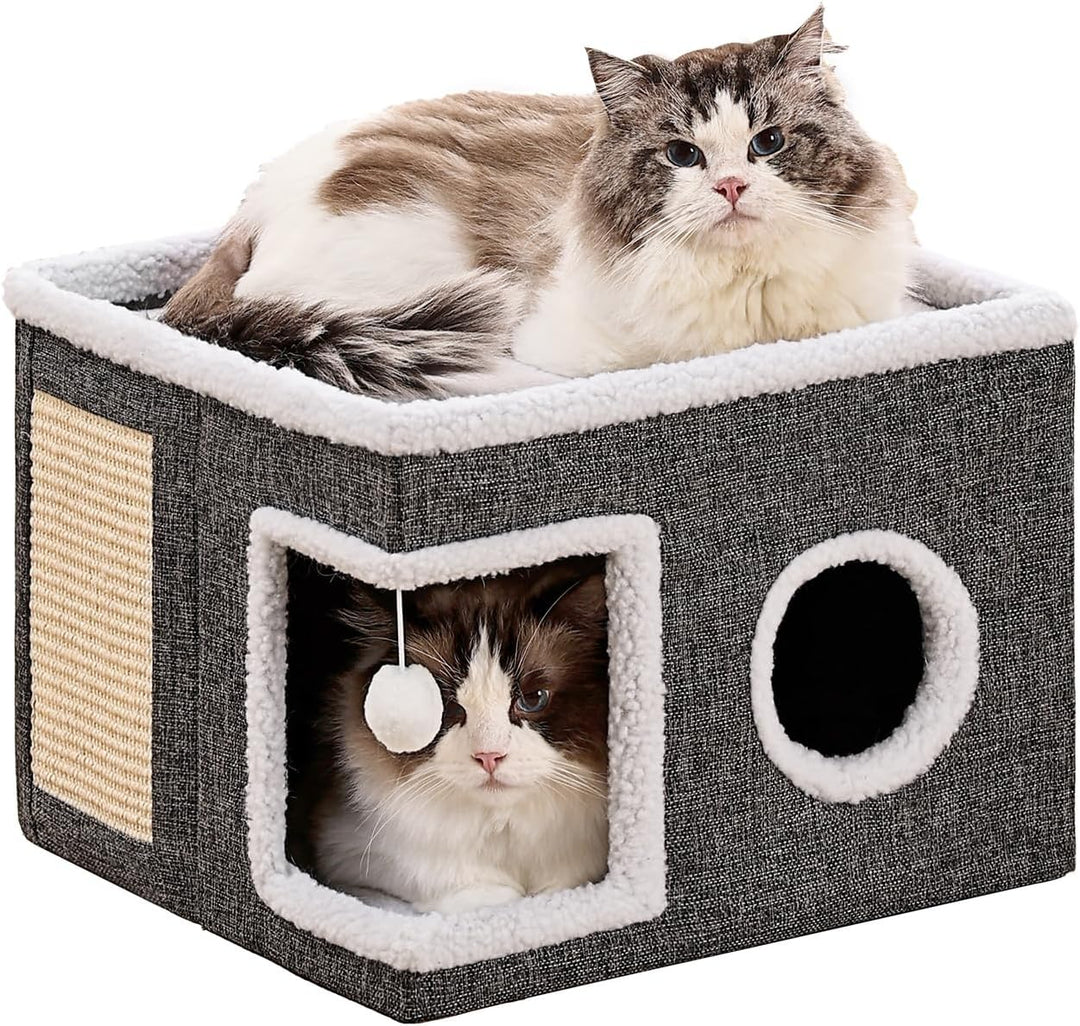 Cat Cave with Scratch Pad and Condo