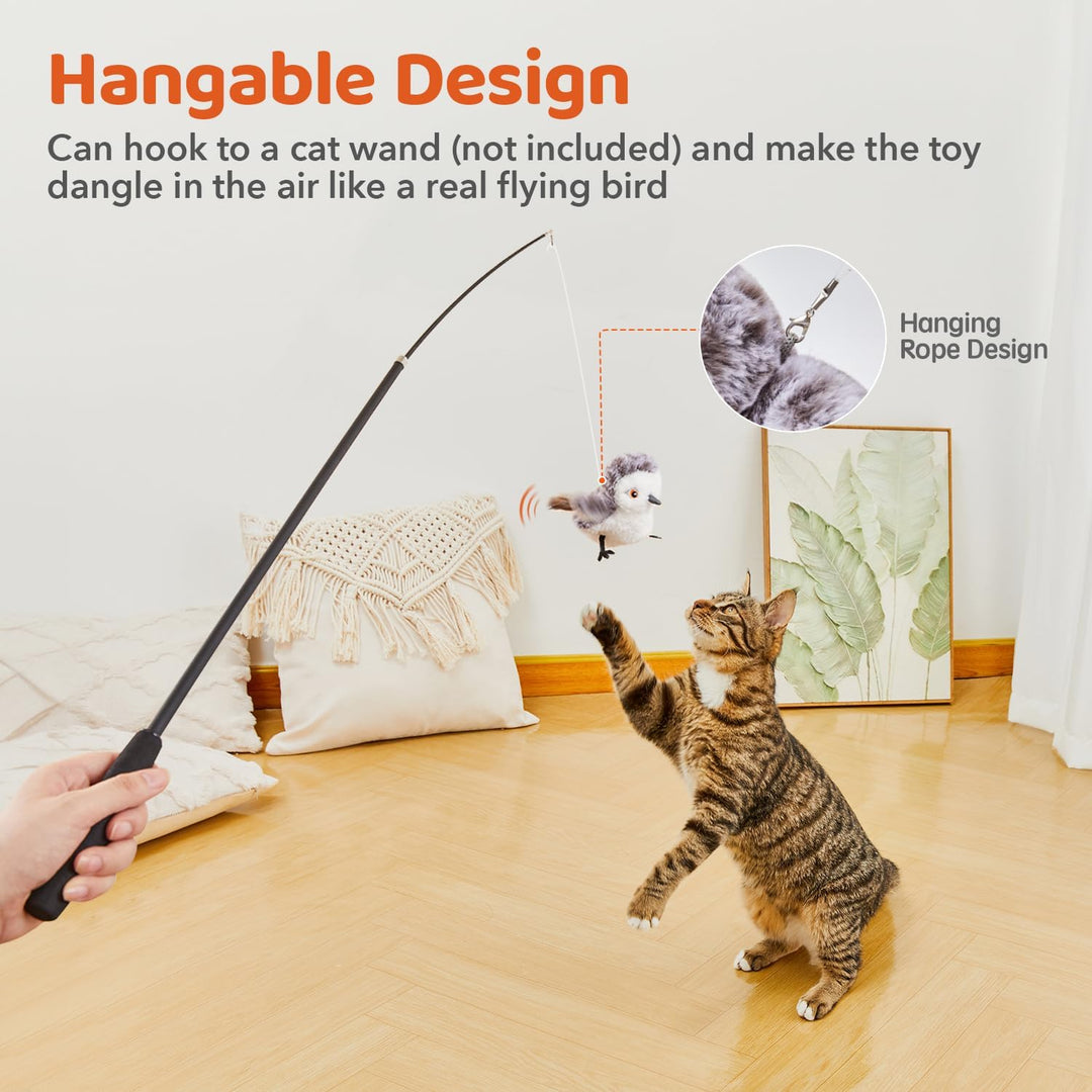 Cat Toy Flapping Bird Interactive Kicker Catnip Rechargeable