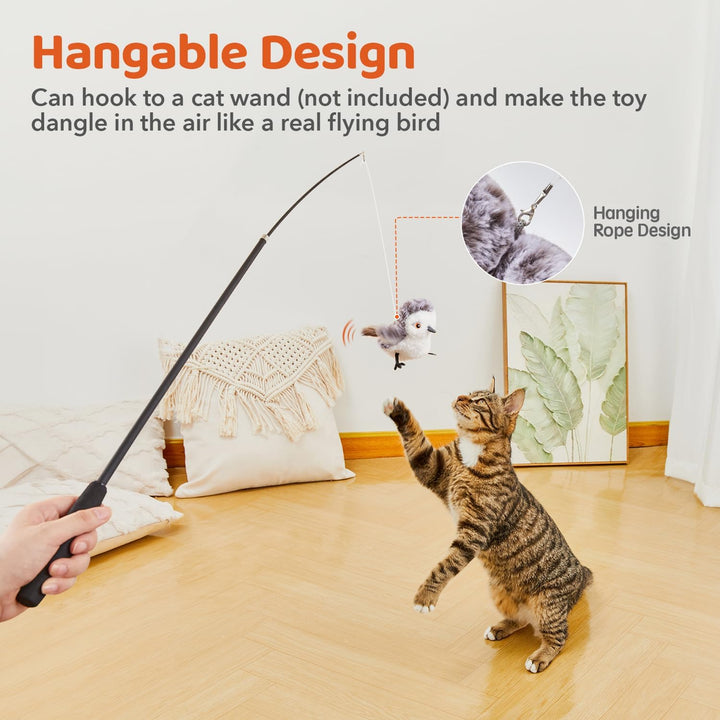 Cat Toy Flapping Bird Interactive Kicker Catnip Rechargeable