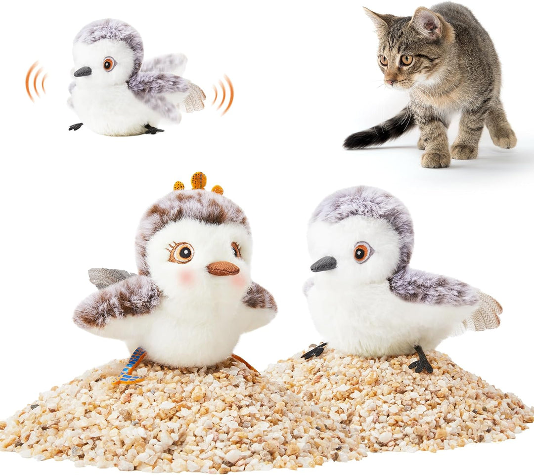 Cat Toy Flapping Bird Interactive Kicker Catnip Rechargeable