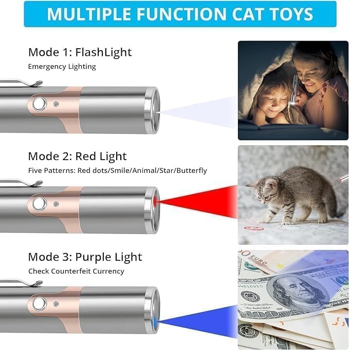 Rechargeable Laser Light Cat Toy
