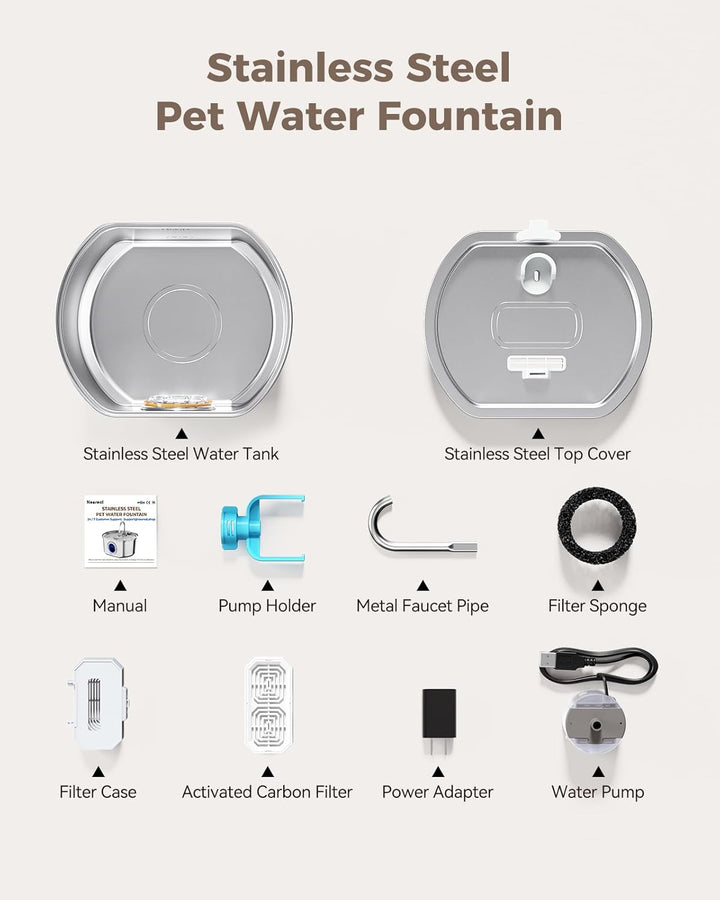 Automatic Cat Water Fountain Dispenser Pet Drinking Bowl
