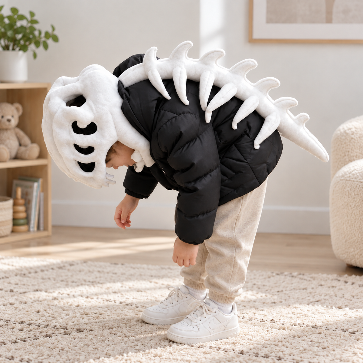 Dinosaur Plush Exoskeleton Costume Kids and Adult Halloween Outfit