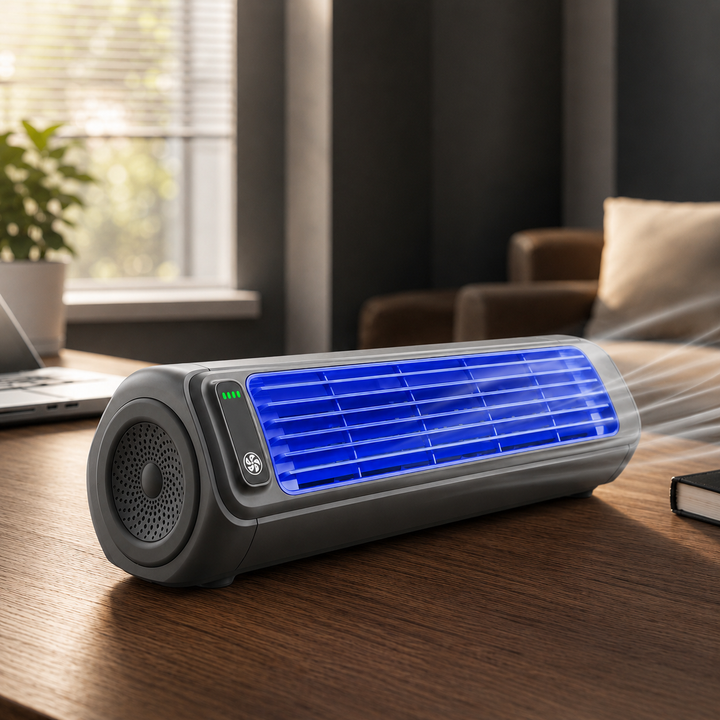 Portable Tower Fan 2000mAh Rechargeable Quiet Desktop Cooling Fan 3 Speed