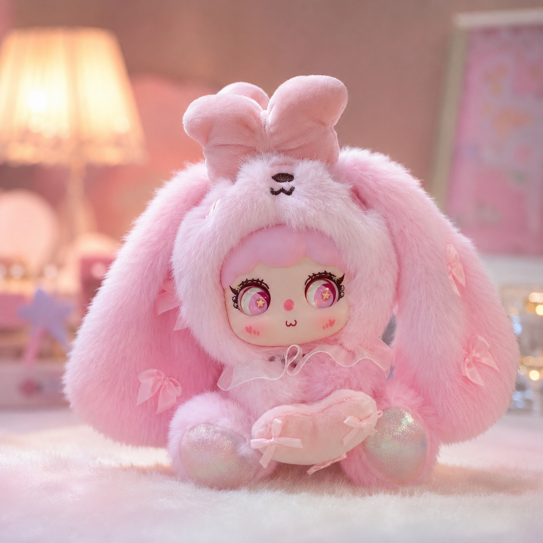 Cute Rabbit Ear Doll Plush Keychain Pendant Bag Charm Gift
