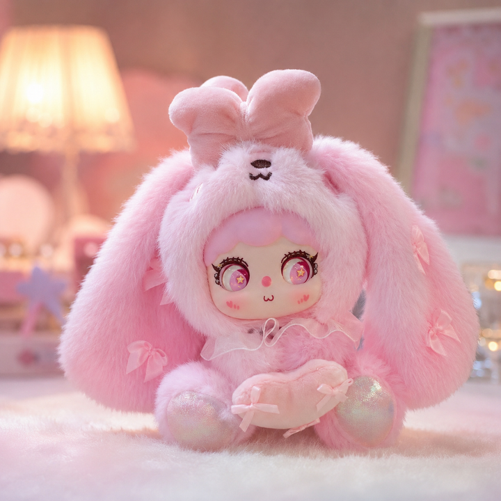Cute Rabbit Ear Doll Plush Keychain Pendant Bag Charm Gift
