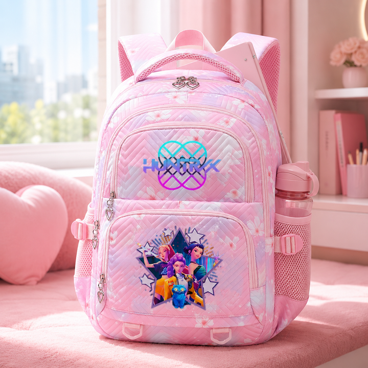 KPop Demon Hunters School Backpack for Girls Elementary Large Capacity