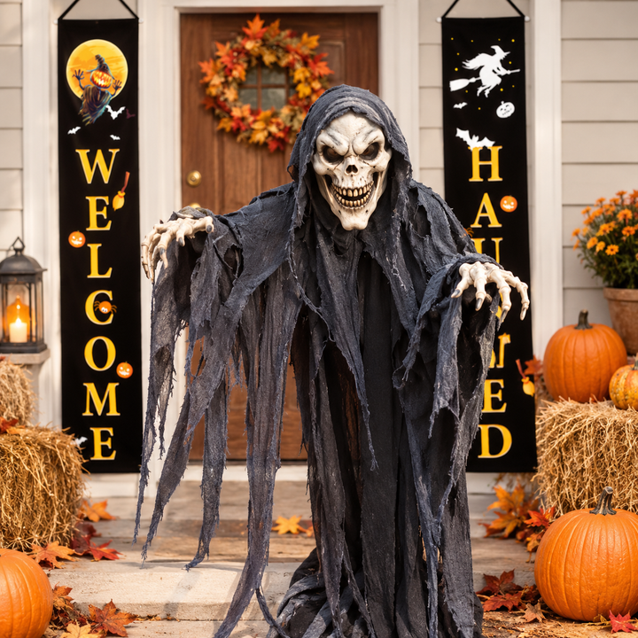 Halloween Welcome Banner Set for Haunted Porch Door Decoration