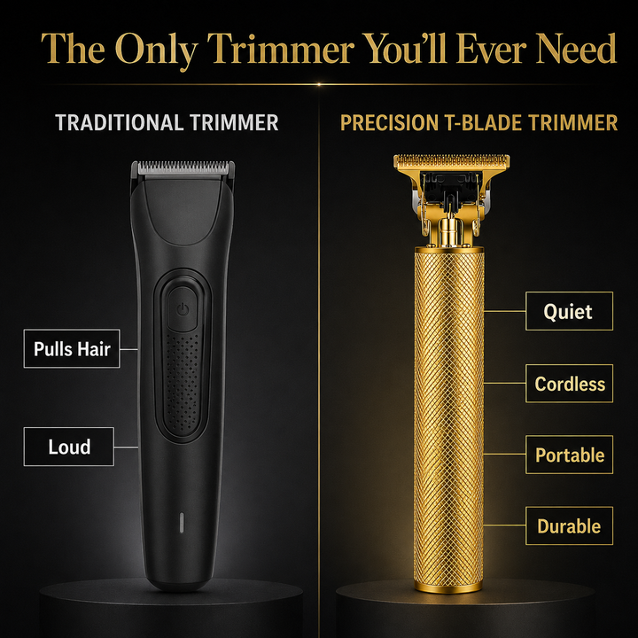 Hair Trimmer with Carbon Steel Blades