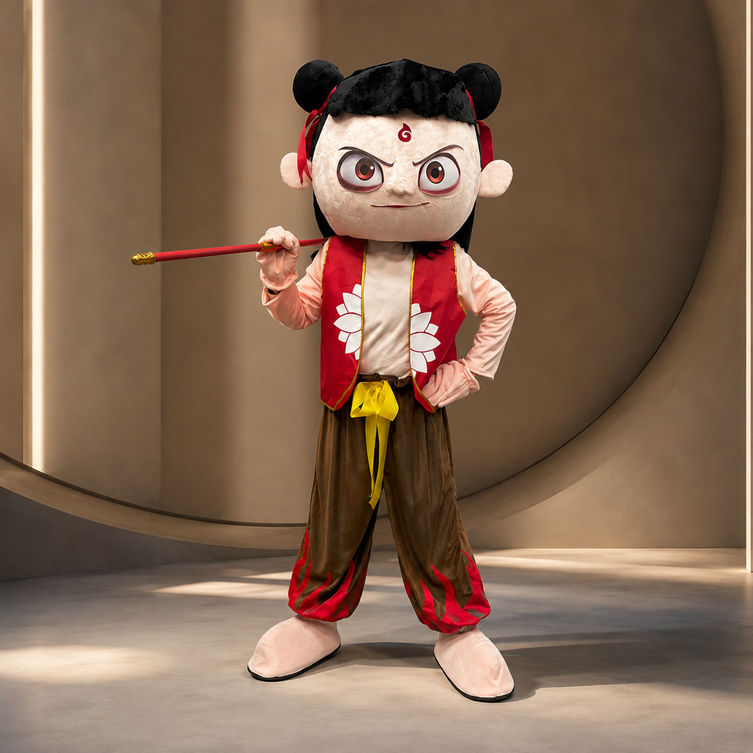 Nezha Warrior Boy Mascot Costume Full Body Costume