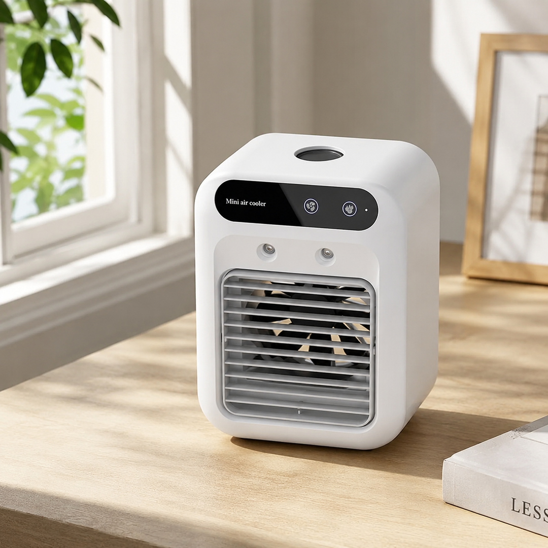 Mini USB Portable Air Conditioner Quiet Desk Fan Humidifier Spray Tabletop