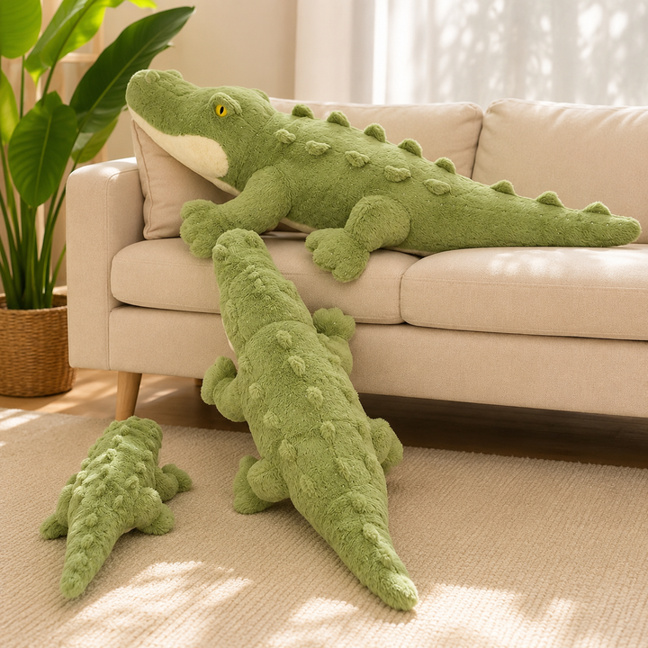Soft Crocodile Plush Fluffy Green Alligator Kids Gift