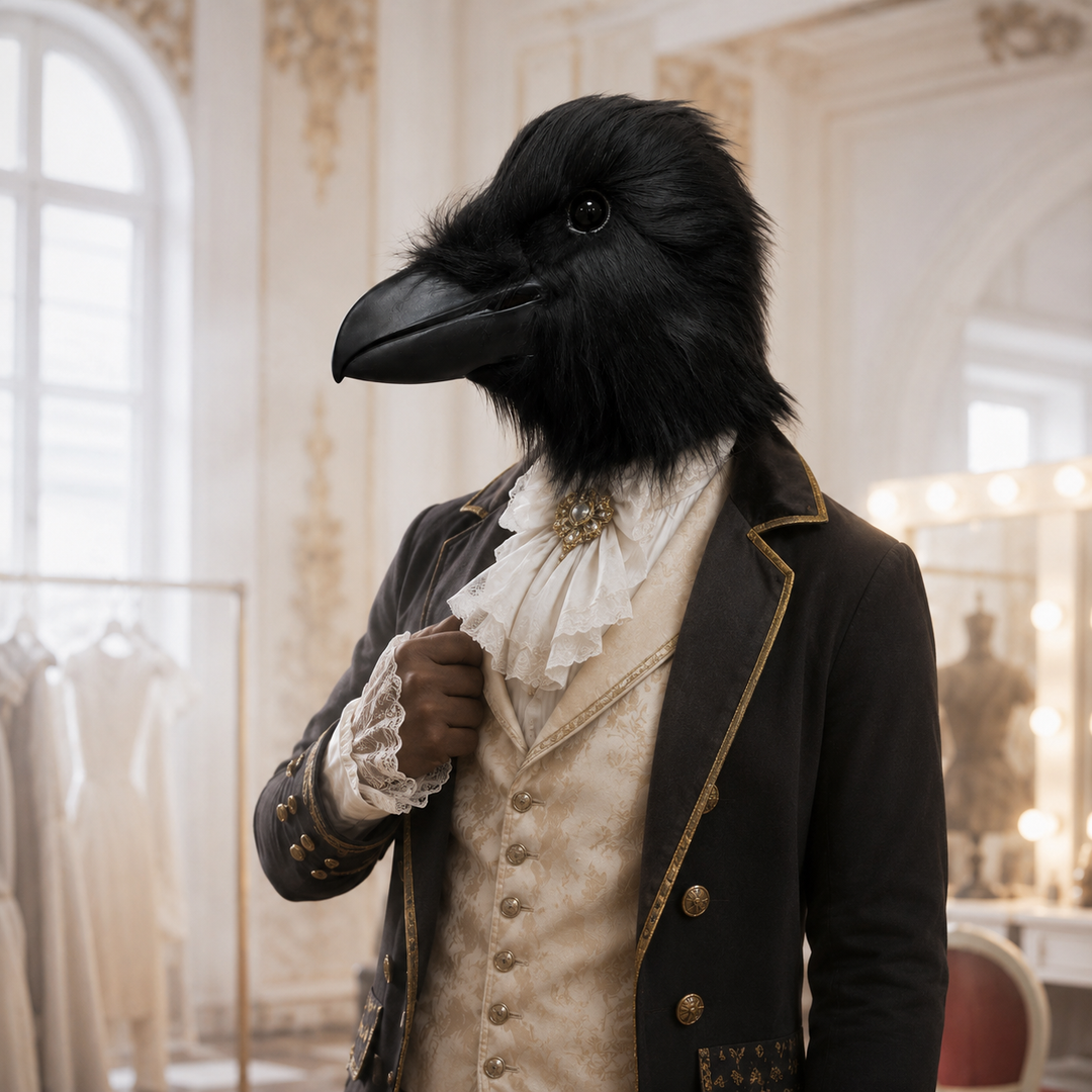 Black Raven Bird Latex Mask for Adult Halloween Costume